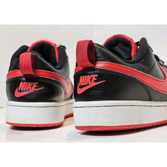 Nike Court Borough Low 2 Black University Red White GS Youth 7Y BQ5448-007 - Picture 5 of 10